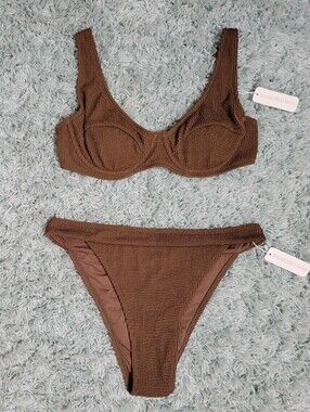 Somerfield Swim Espresso Textured Underwire Bikini Set